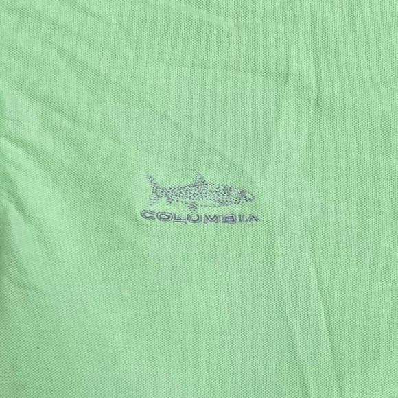 Columbia Short Sleeve Bonefish Key West Green Polo Shirt Size Medium - Picture 3 of 4